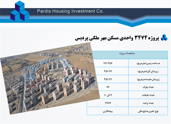پروژه 3474 واحدی مسکن مهر ملکی پردیس